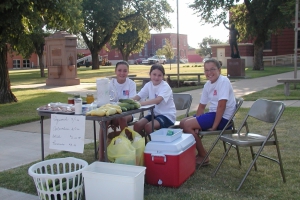 Young garden producers at the Farmers Market