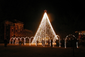 Christmas Tree Lighting on the Kiowa County Courthouse Square in Downtown Hobart