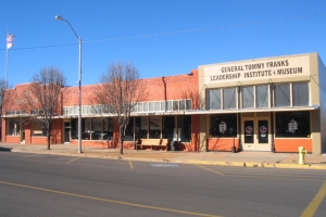 The newly renovated building that houses the outstanding General Tommy Franks Leadership Institute & Museum is located on the corner of 5th and Main Street in beautiful downtown Hobart.